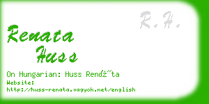 renata huss business card